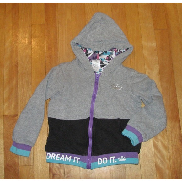 Disney Store Gray & Black Princess Dream It do Hoodie Girls Size 7/8